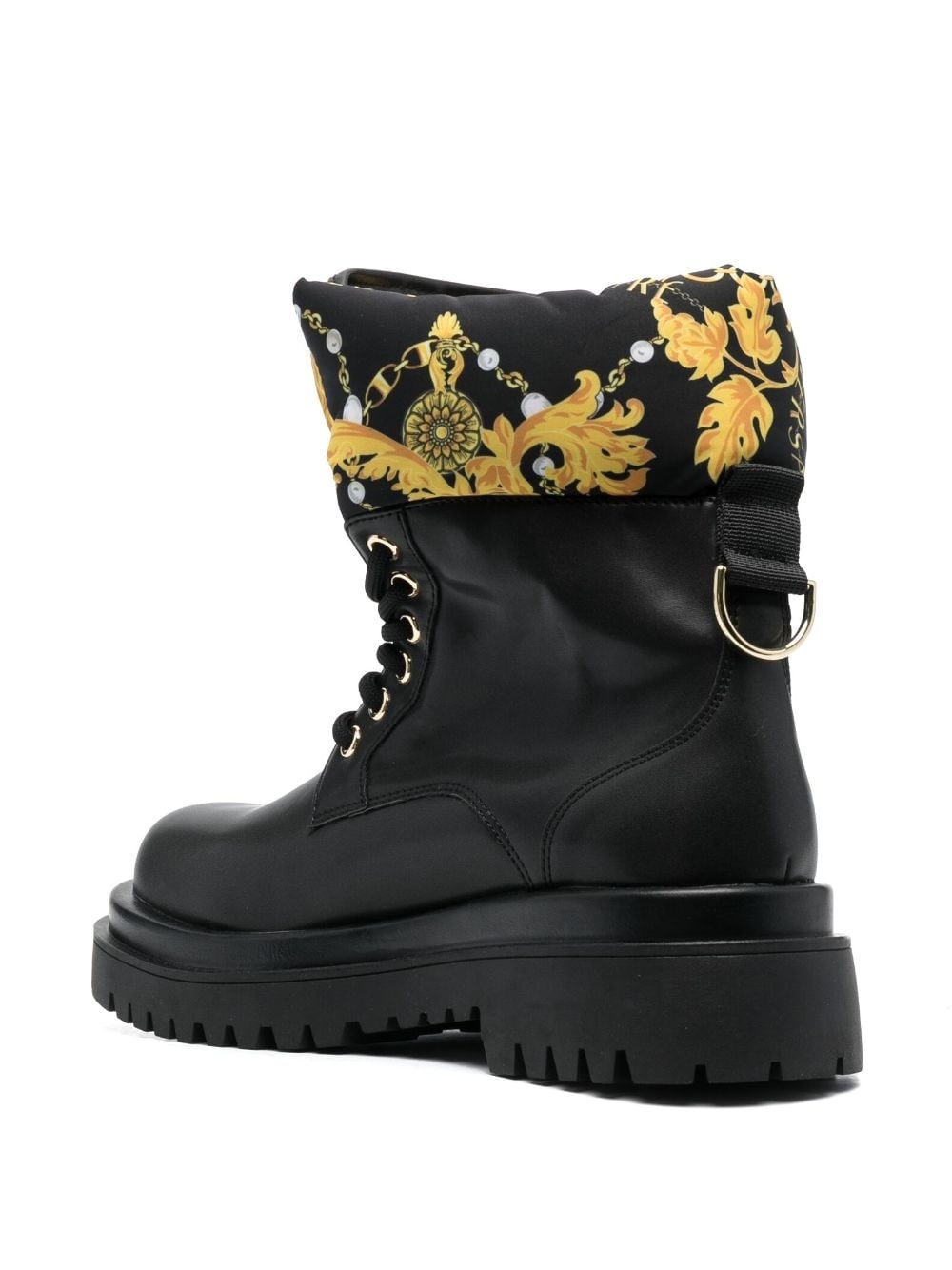 Chain Couture lace-up boots - 5