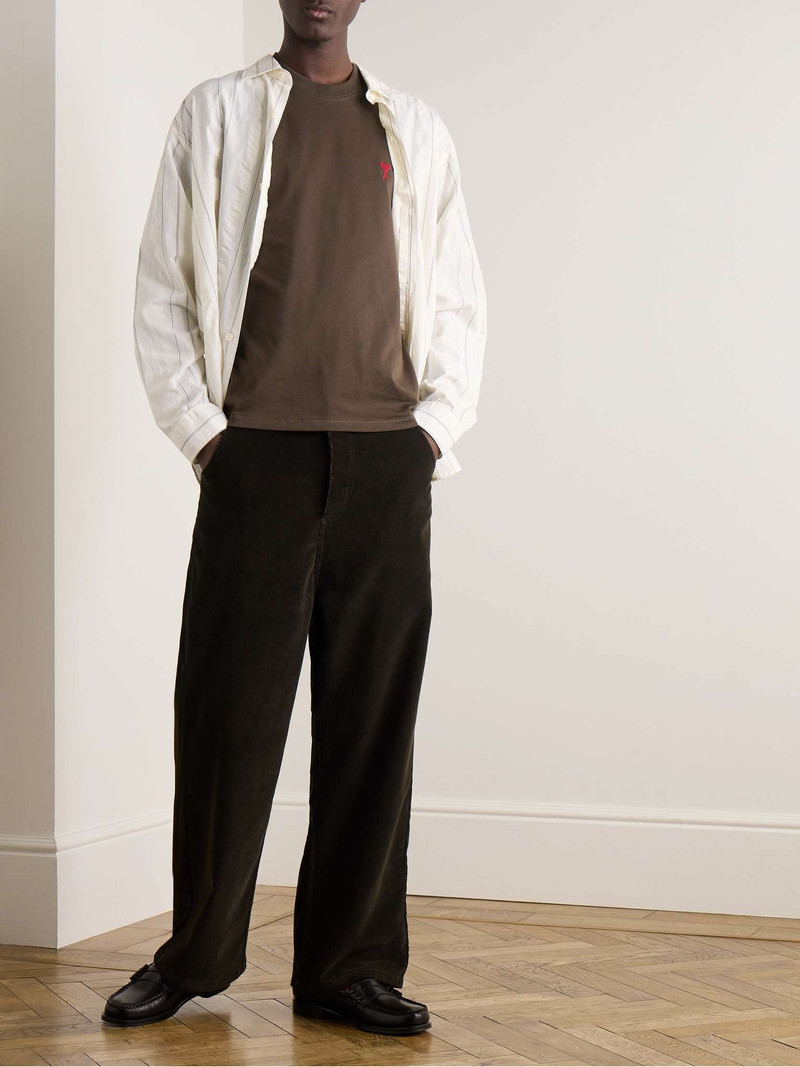 AMI Paris Straight-Leg Cotton-Corduroy Trousers outlook