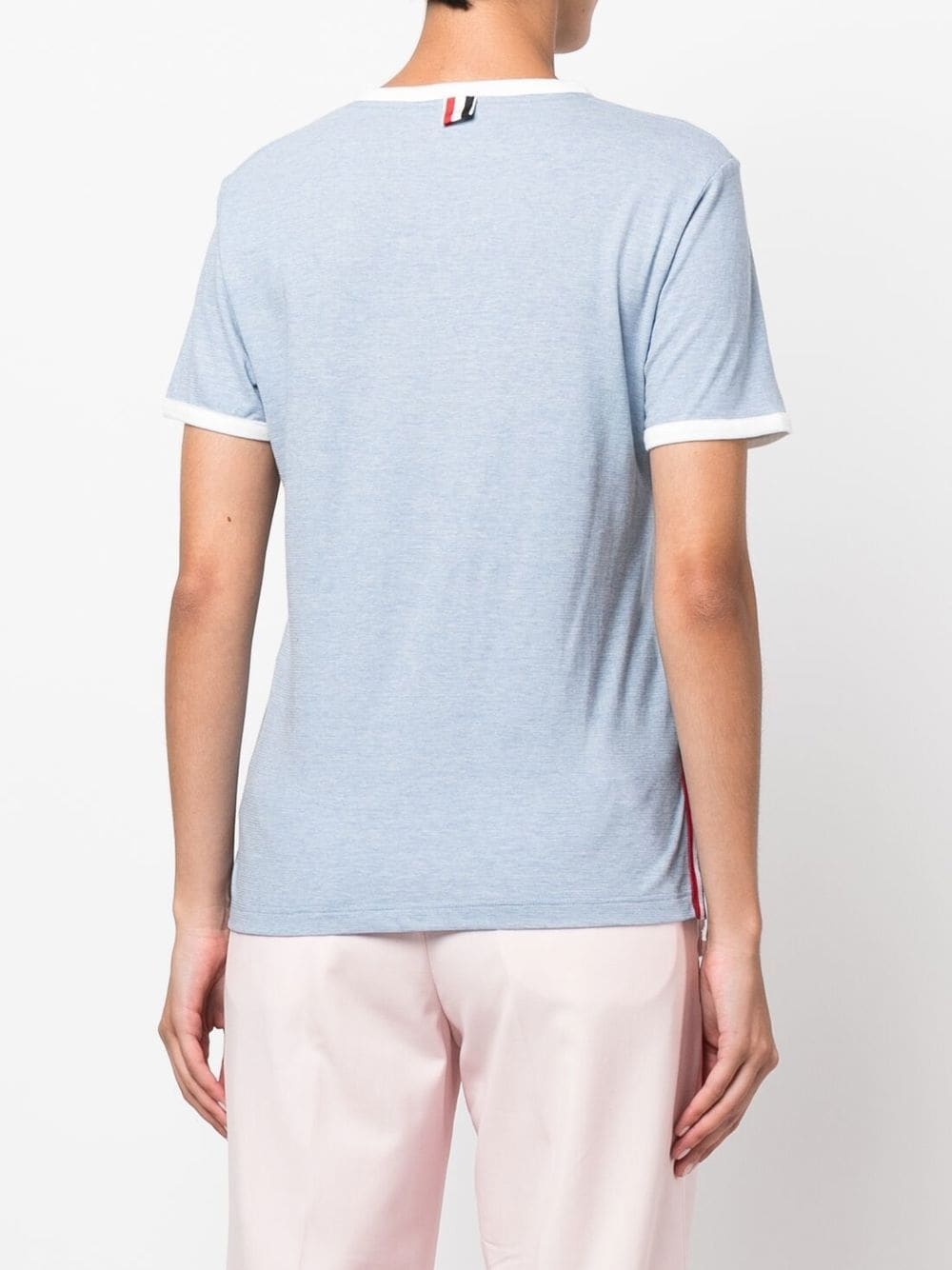contrast-trim T-shirt - 4