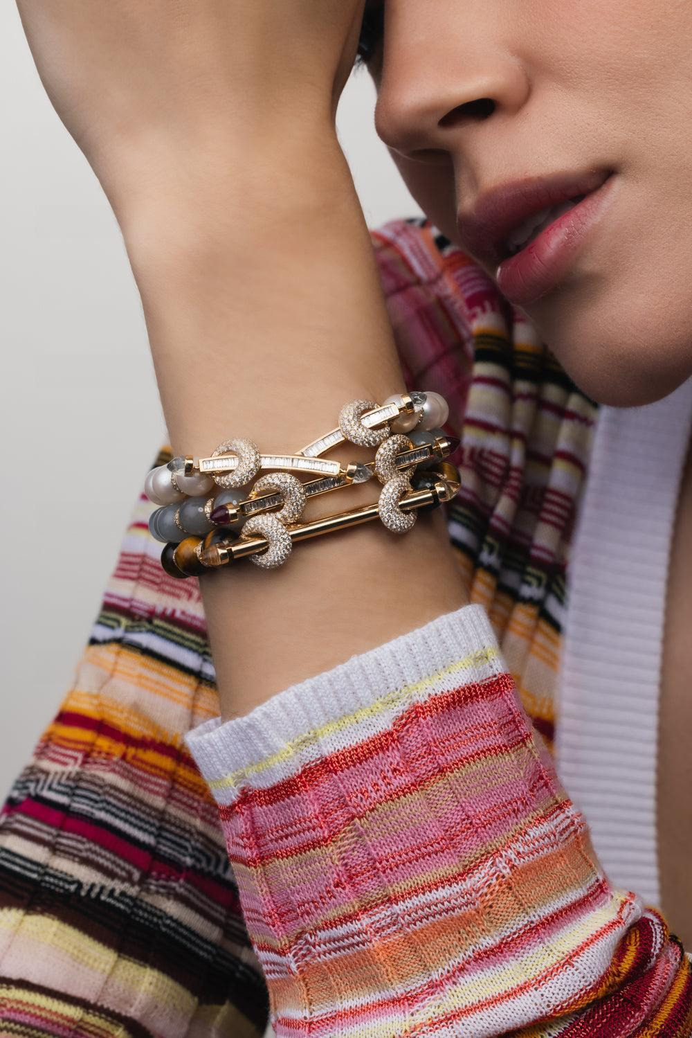 Yellow Ombre Diamond Chakra Bracelet - 2