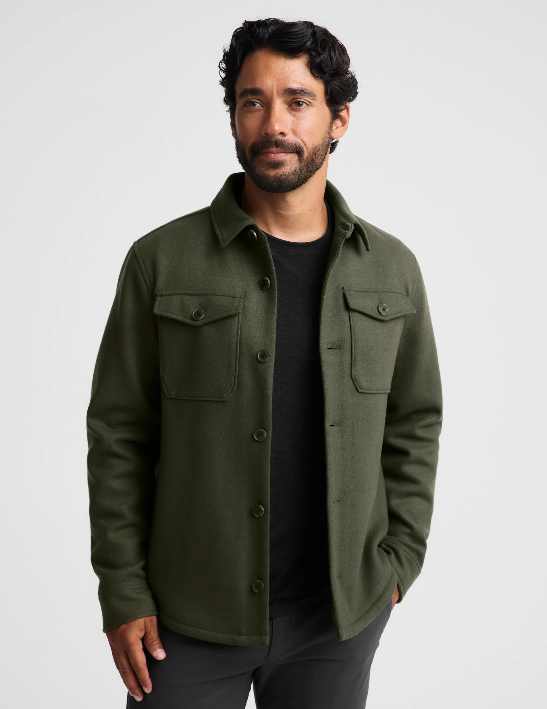 Day to Night Wool Men's Shirt Jacket - 1