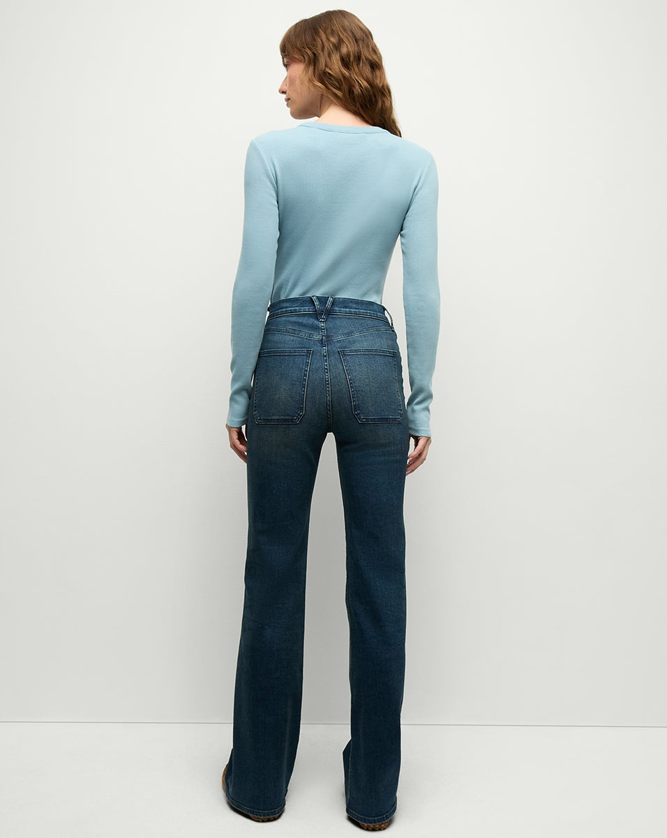 CROSBIE PATCH-POCKET WIDE-LEG JEAN - 6