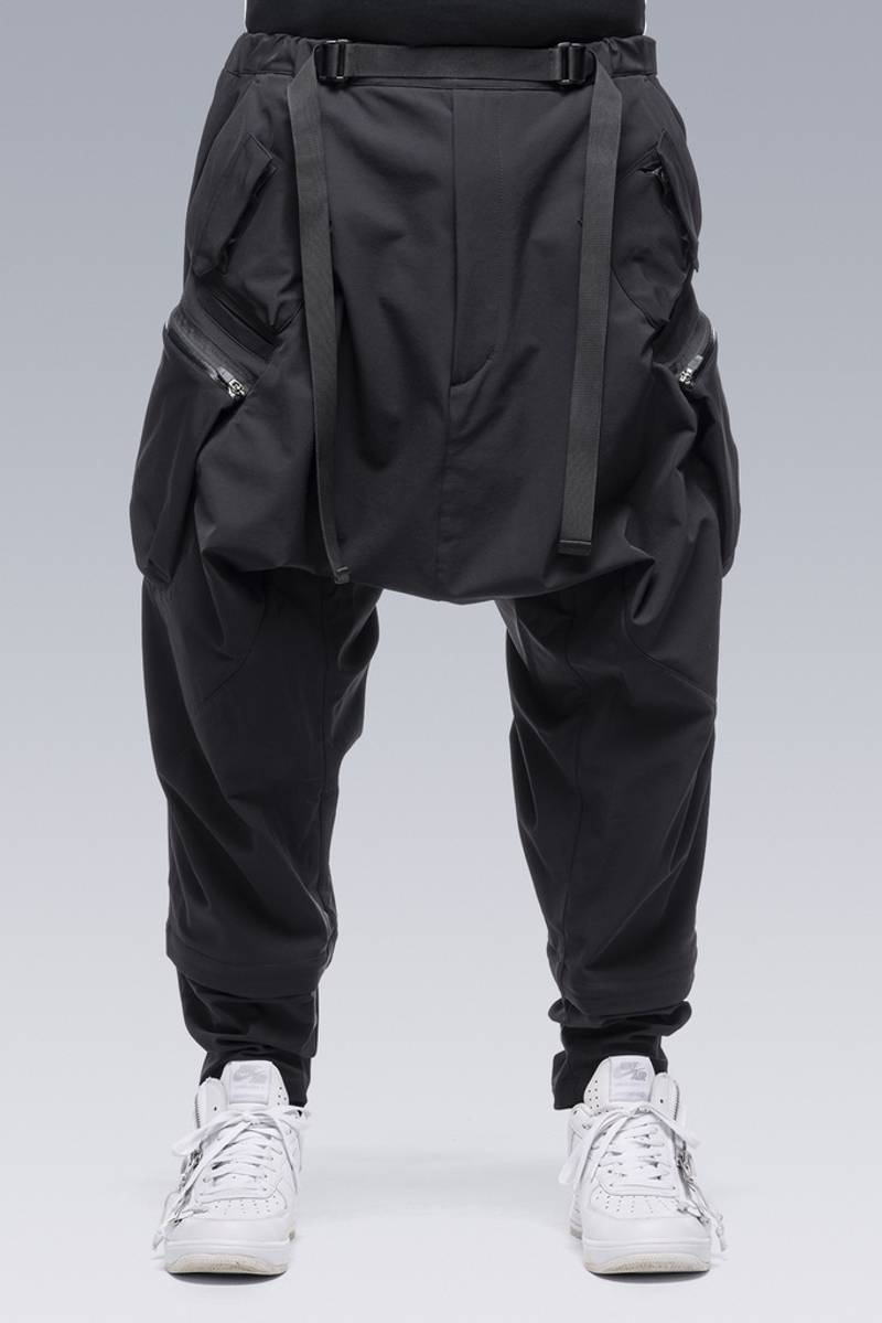 ACRONYM P30A-DSKR-BKS ブラックS ACRONYM P30A-DSKR-BKS Schoeller® Dryskin™ Ultrawide Drawcord Cargo