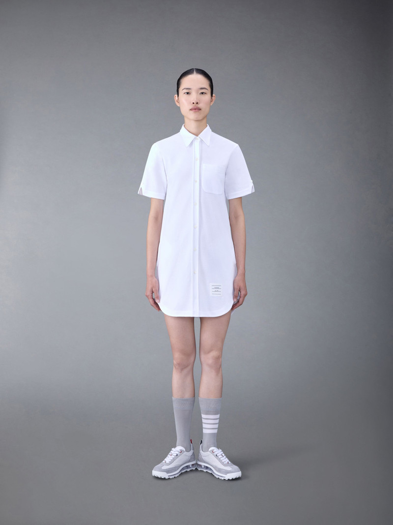 sequin-detail cotton shirt dress 1