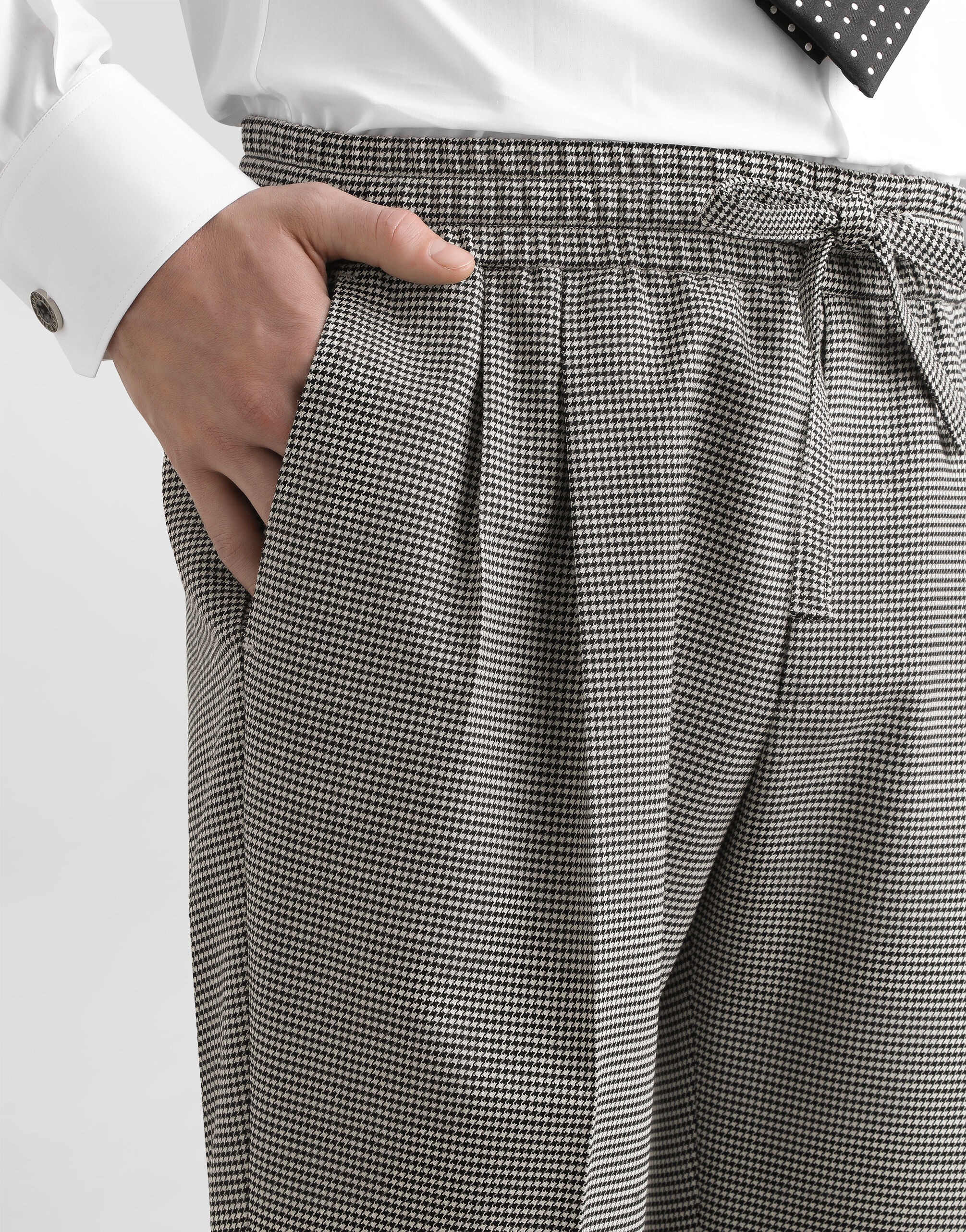 Wool houndstooth joggers - 2