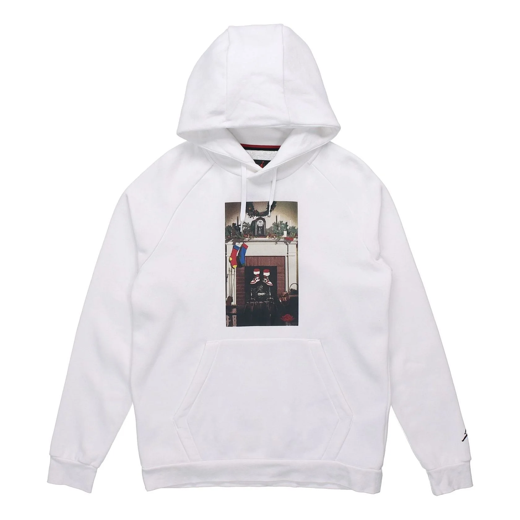 Air Jordan Jumpman Chimney Printing Fleece Stay Warm Pullover White CT4886-100 - 1