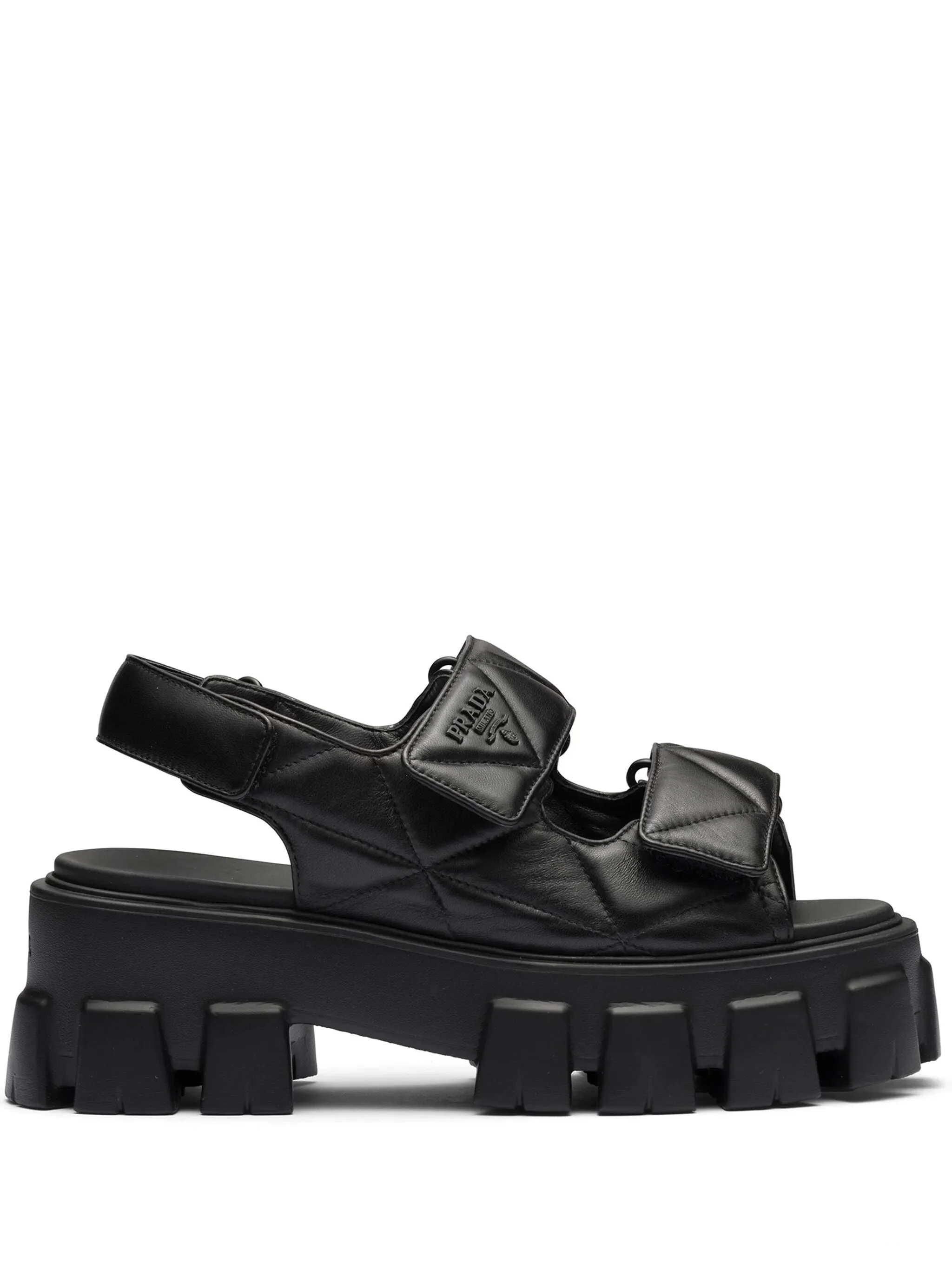 Monolith quilted leather sandals - 1