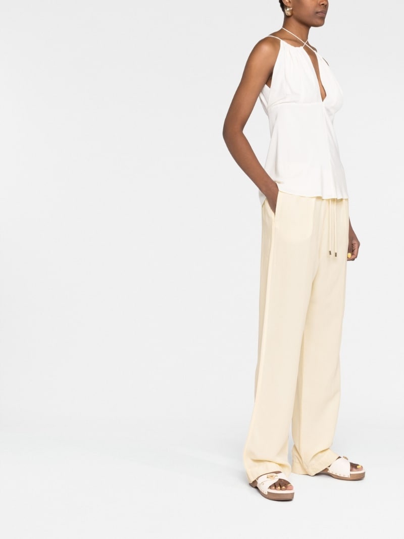 straight-leg drawstring trousers - 6