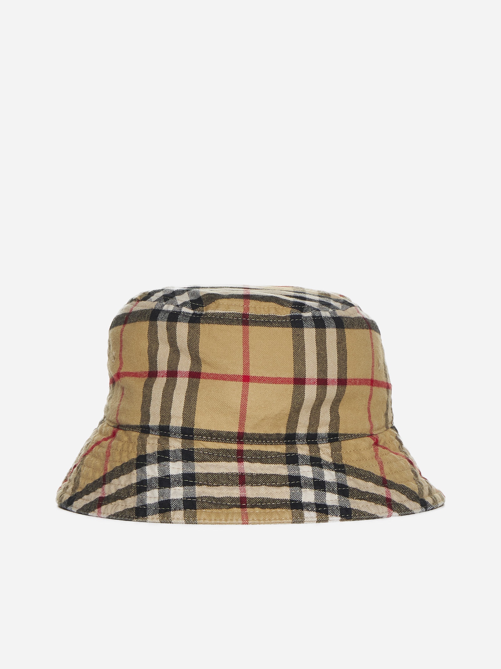 Check cotton bucket hat - 1