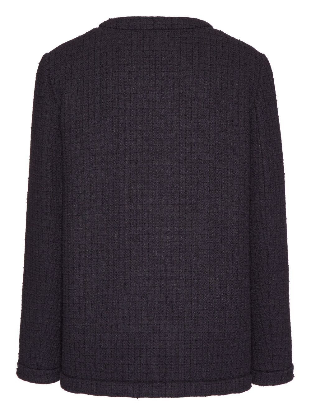 VLogo-appliqué tweed jacket - 2