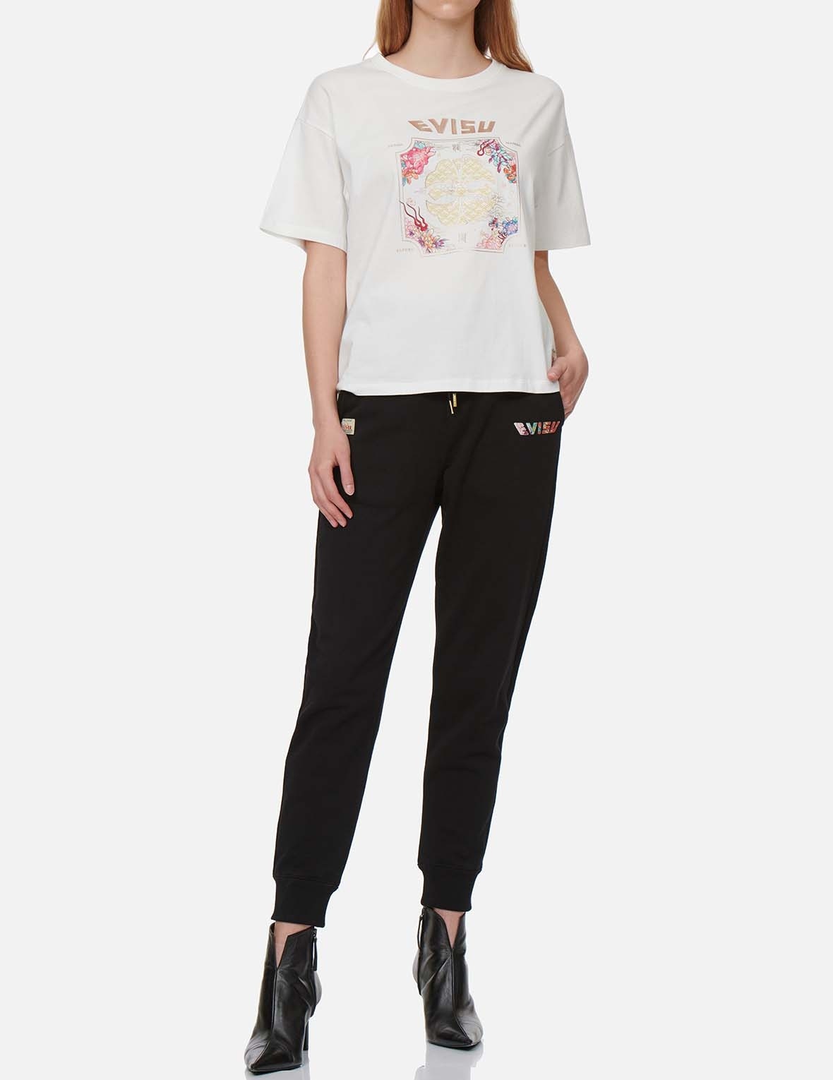KAMON AND FLORAL PRINT T-SHIRT - 5