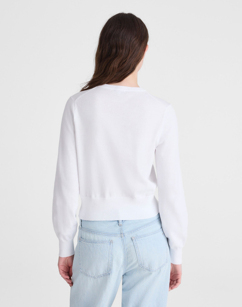 Madewell Button-Front Cardigan in 100% Cotton outlook
