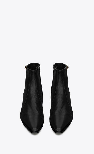 SAINT LAURENT arsun zipped boots in shiny leather outlook