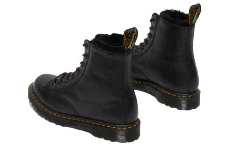 Dr. Martens Barton Shearling Lined Leather Ankle Boots 'Black' 26872001 - 3