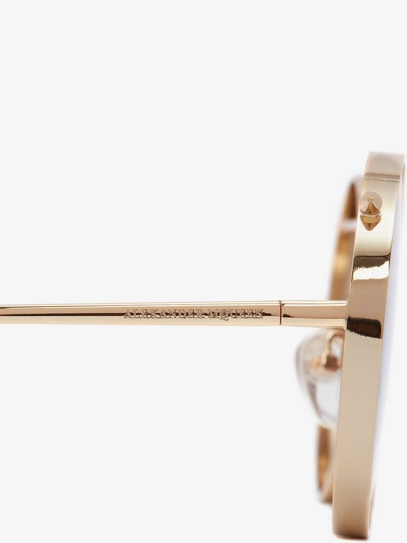 Metal Piercing Frame in Brown/gold - 4