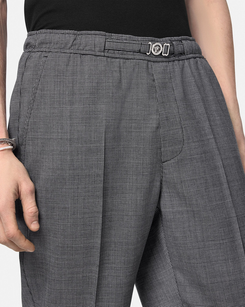 Houndstooth 모직 바지 3