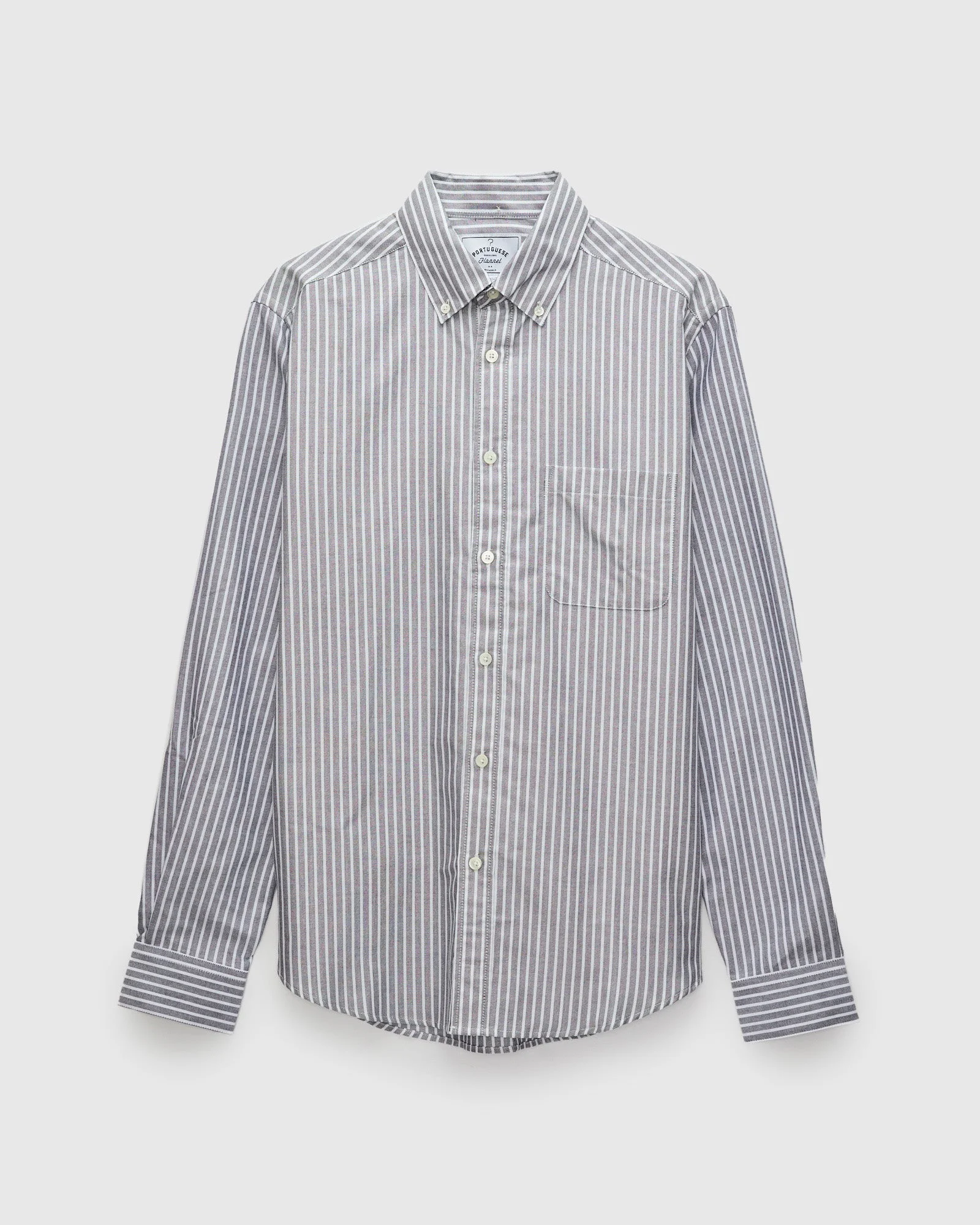 Belavista Stripe Button-Up Shirt in Black - 1