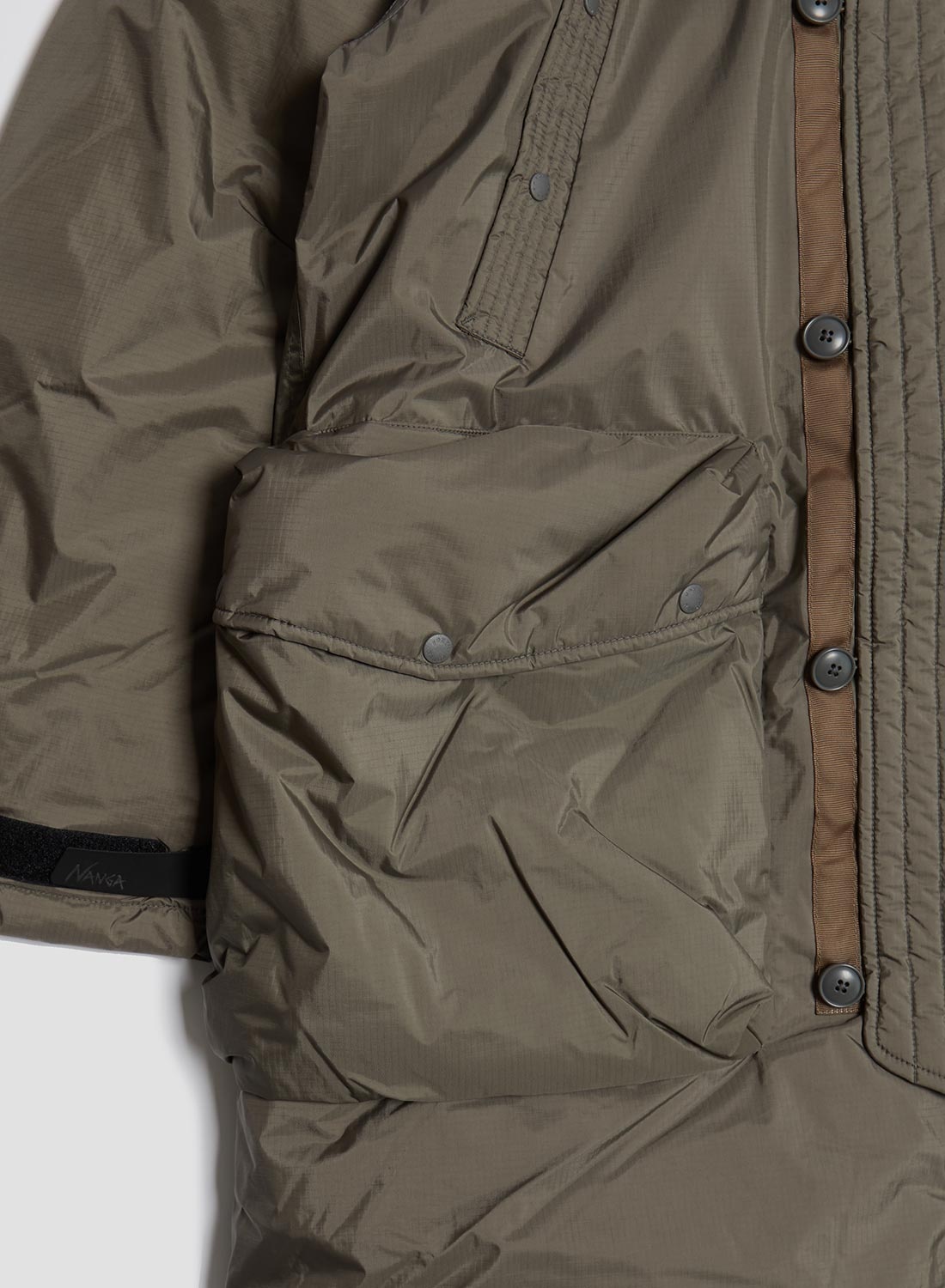 Nanga Aurora Tex Down Field Half Coat in Mocha Grey - 4