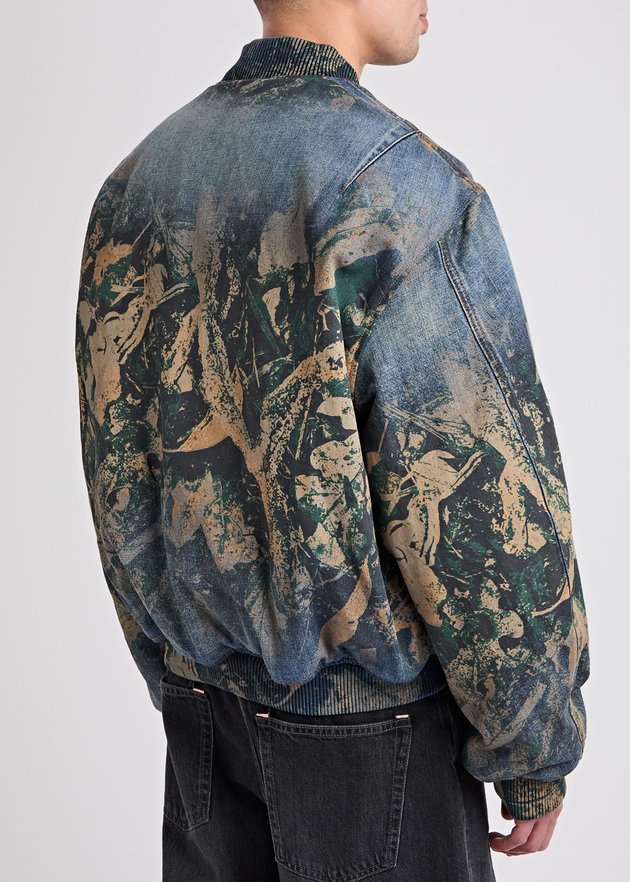 Acne Studios Printed Padded Denim Bomber Jacket - 3