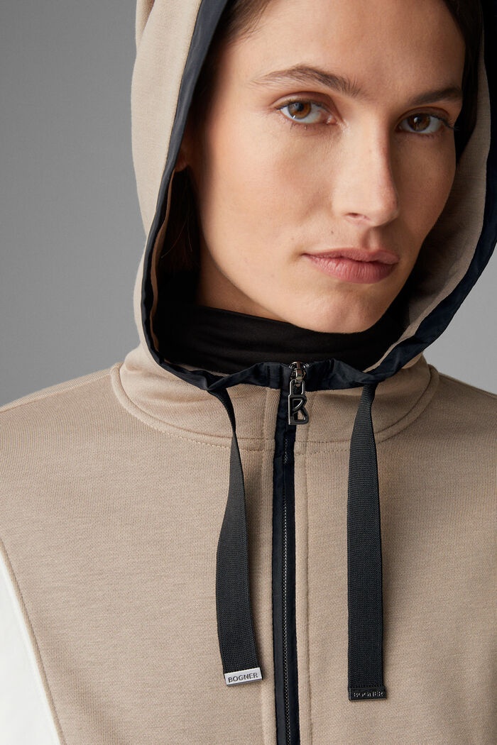 Corie Hoodie in Beige/Off-white - 4