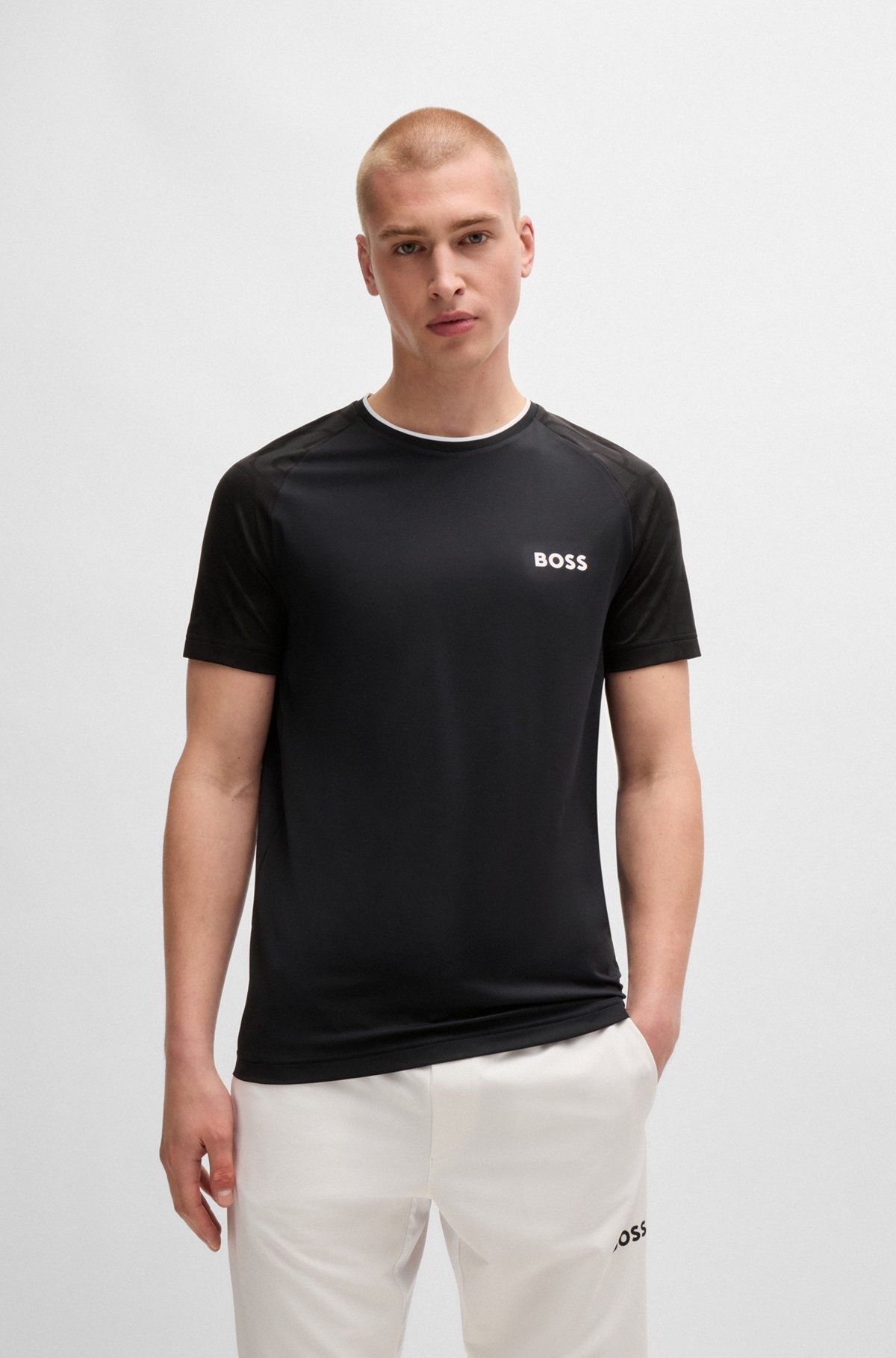 BOSS X MATTEO BERRETTINI STRETCH-JERSEY T-SHIRT WITH SIGNATURE DETAILS - 2