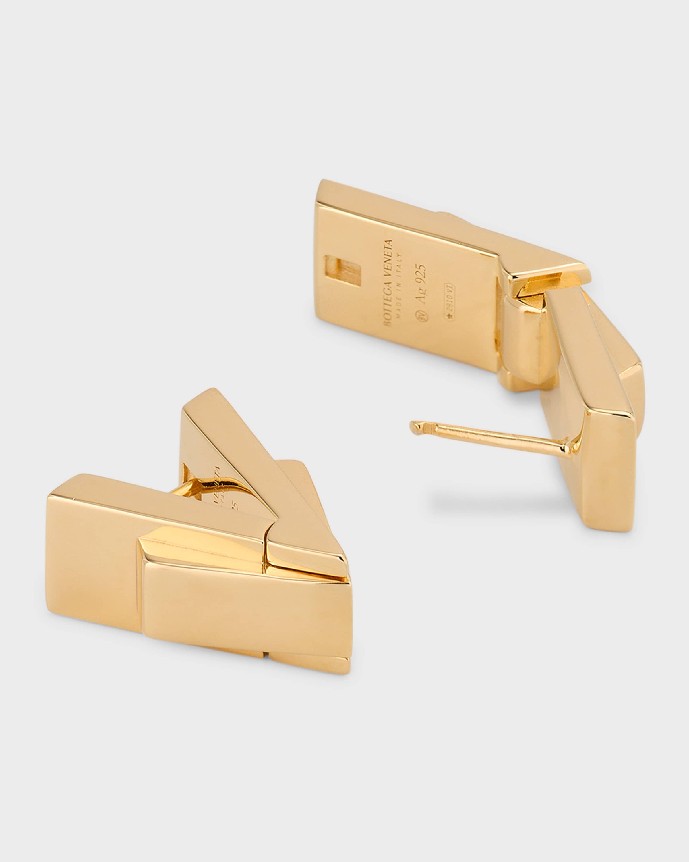 V Shaped Folding Earrings - 3