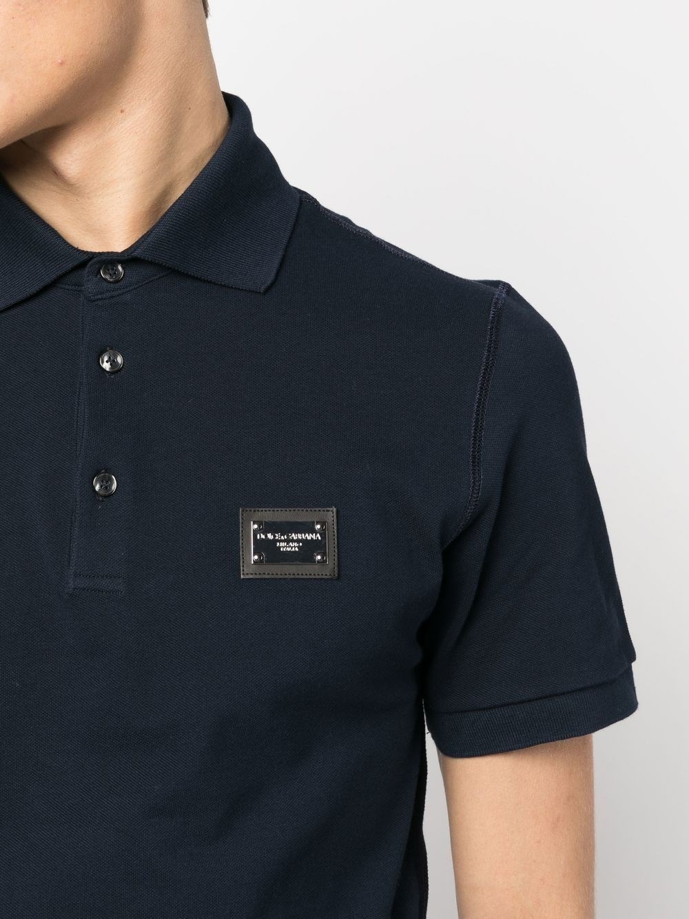 Logo cotton polo shirt - 3