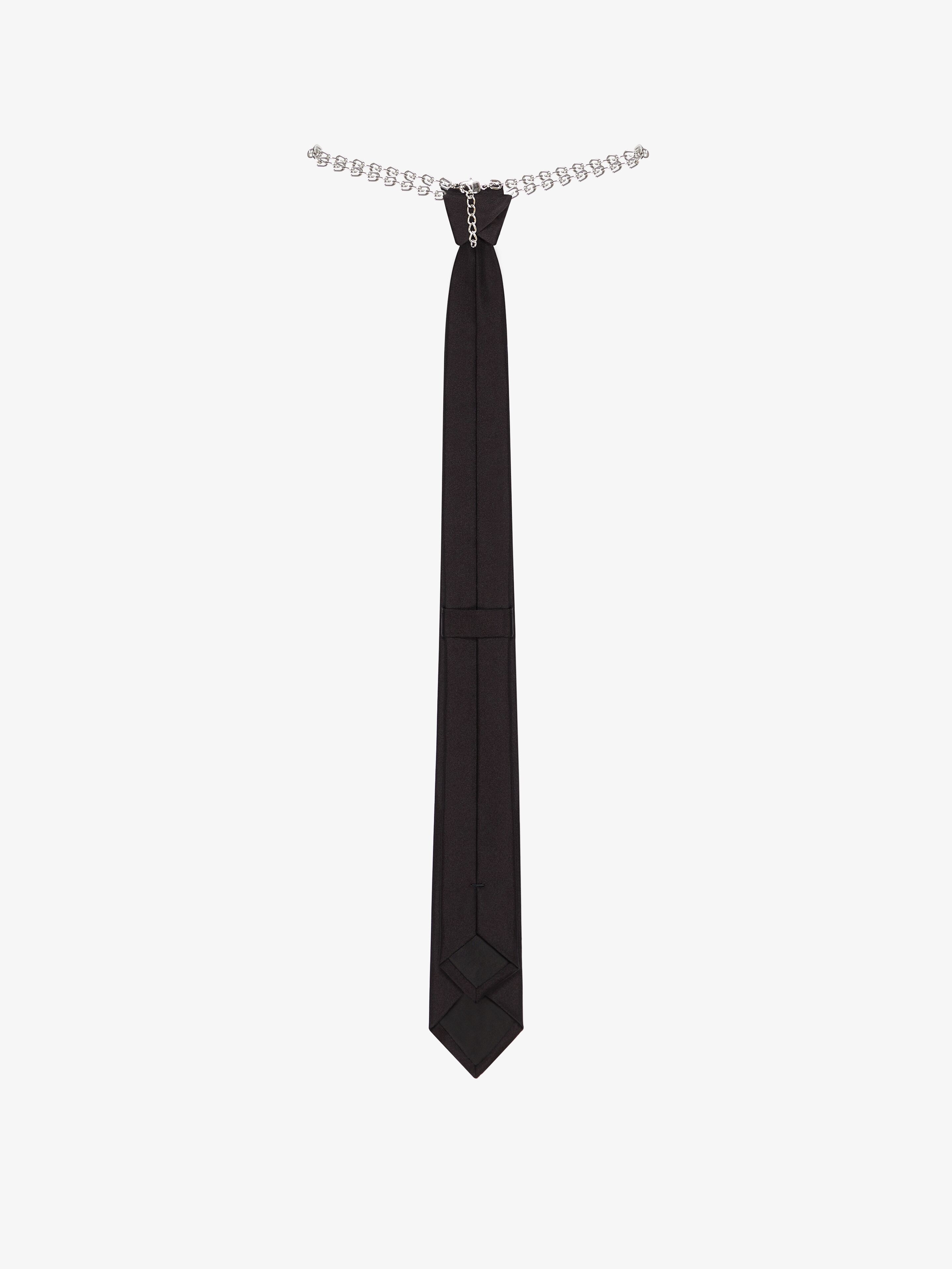 TIE WITH CHAIN IN SILK - 3