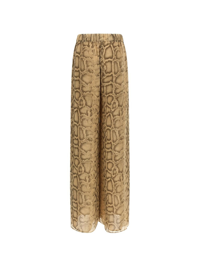THE ANDAMANE Lena elasticated-waist python-print trousers outlook