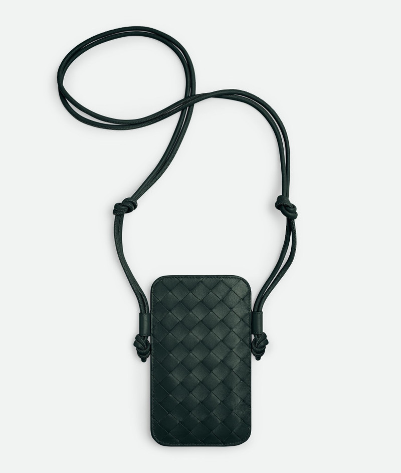 Intrecciato Phone Pouch On Strap 1