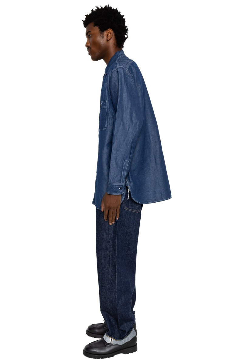 orSlow Supima 100/2 Linen Dungaree Work Shirt - One Wash outlook