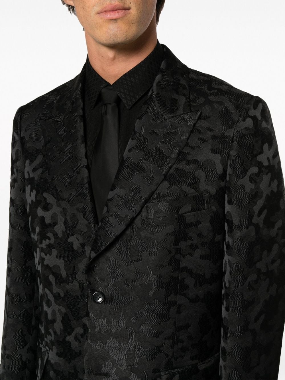 single-breasted jacquard blazer - 5