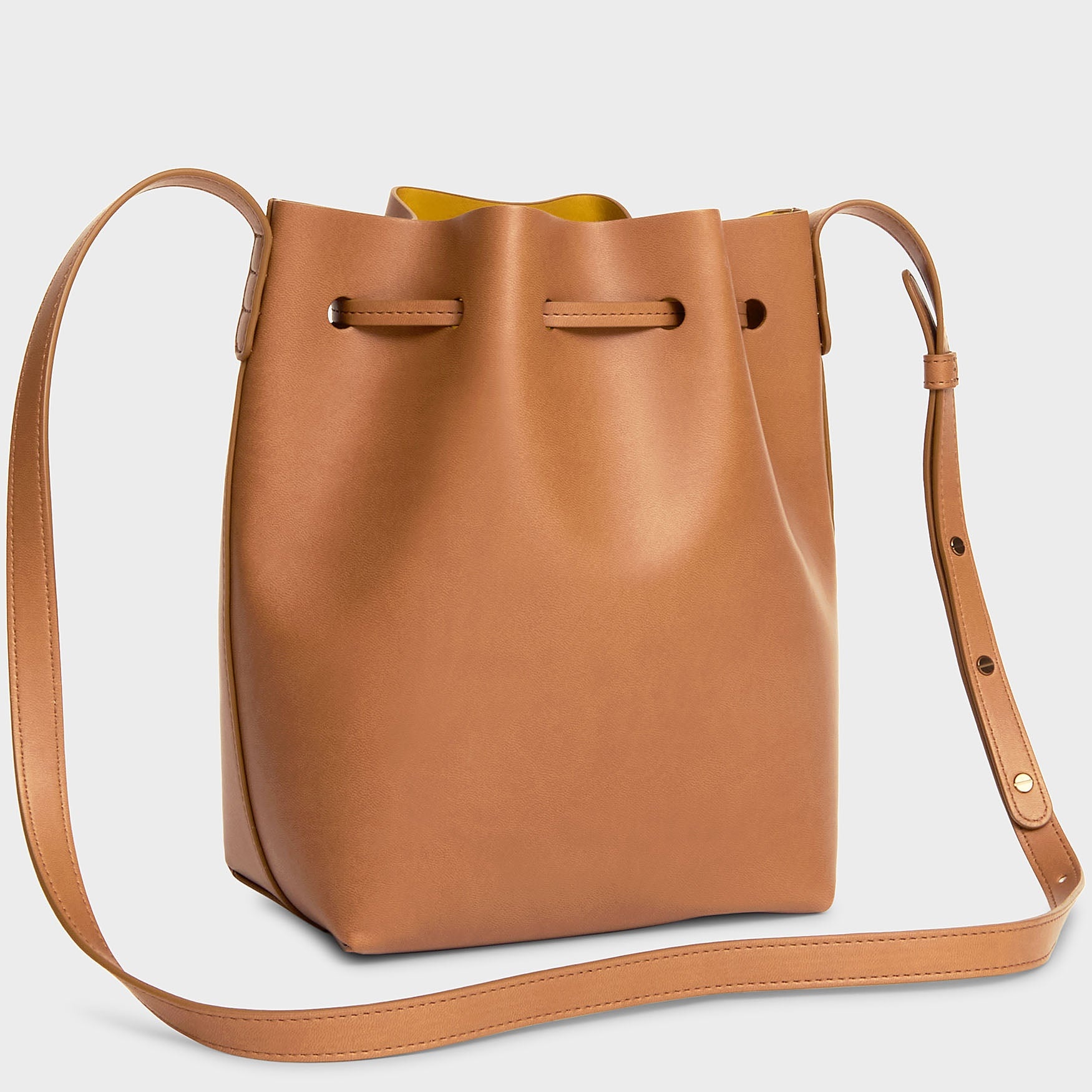 VEGAN APPLE LEATHER BUCKET BAG - 4