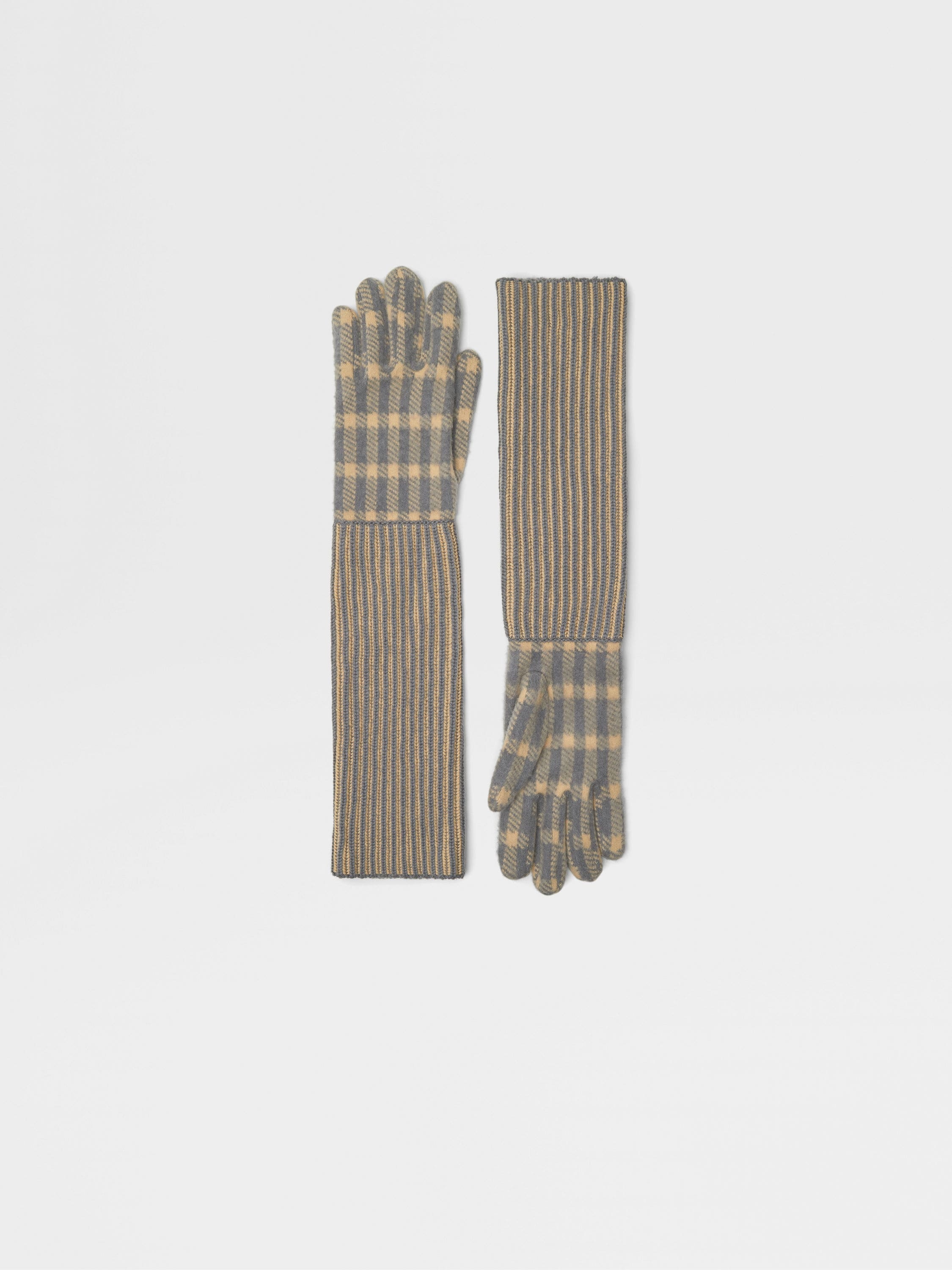 LIGHT TAUPE OASI CASHMERE GLOVES - 1