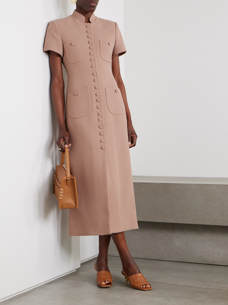 LIBEROWE Imperial Wool-crepe Midi Dress outlook