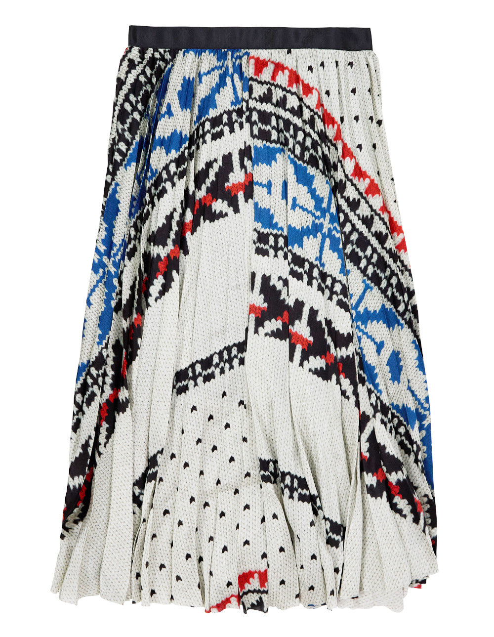 Pattern Knit Print Skirt - 2