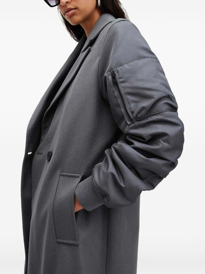 Paulah bomber-sleeve double-breasted coat 5