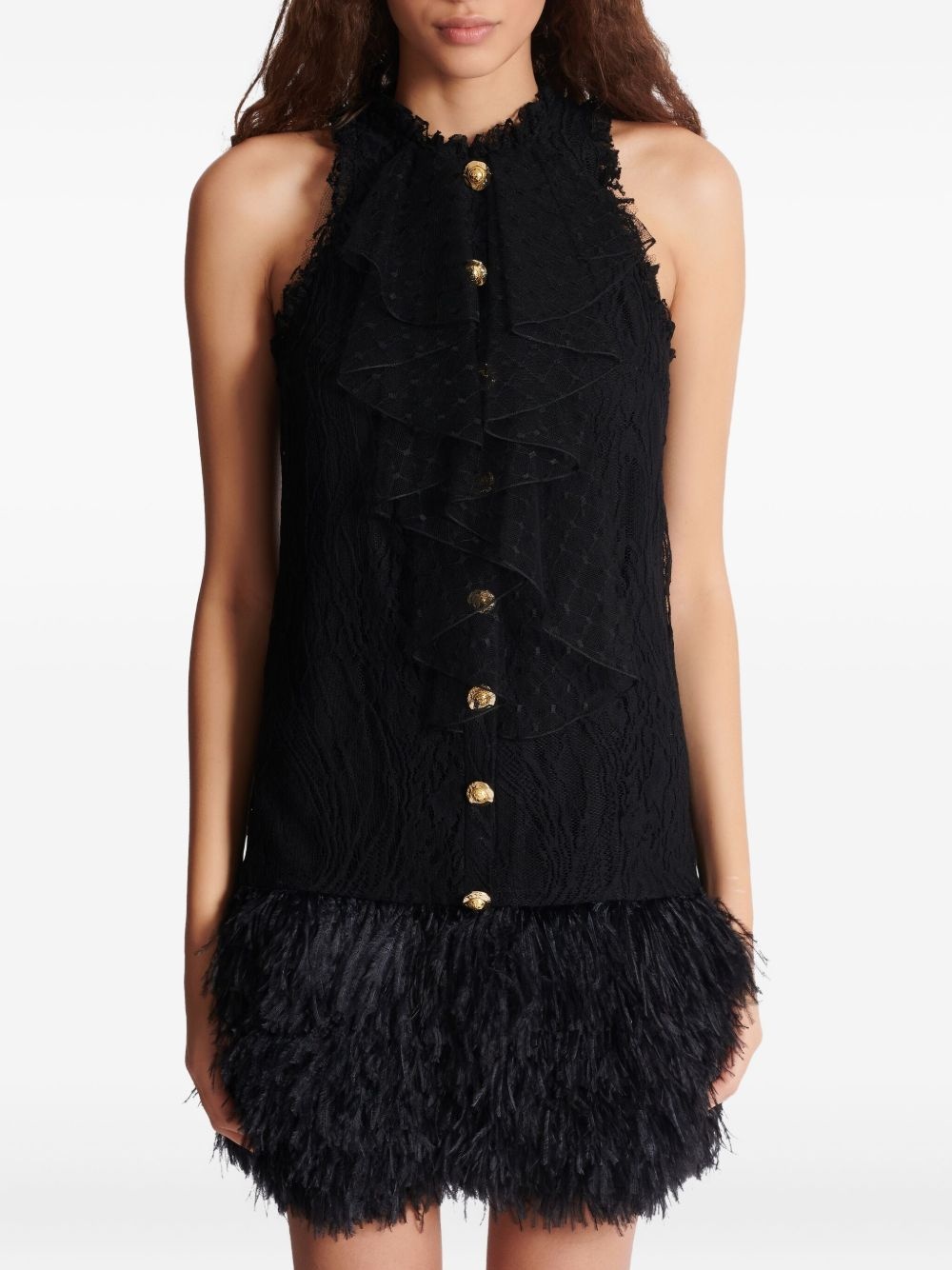 lace-embellished dress - 5