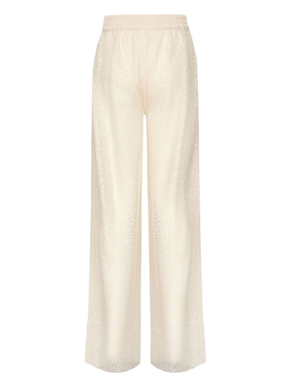 sequin-mesh trousers - 2
