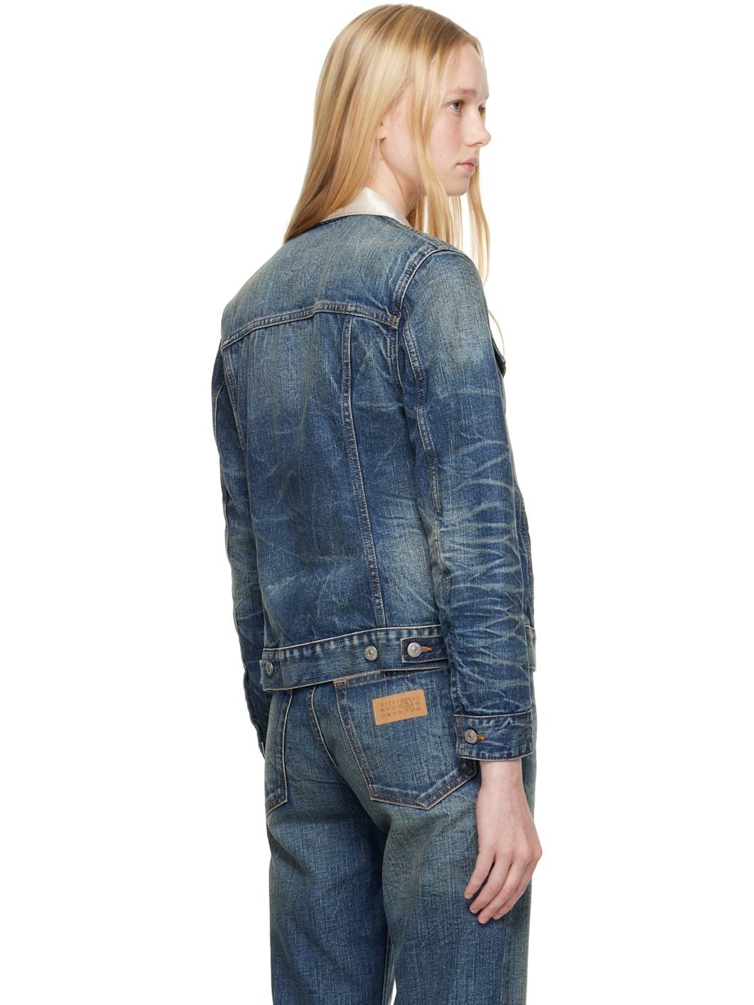 Blue Sports Denim Jacket - 3