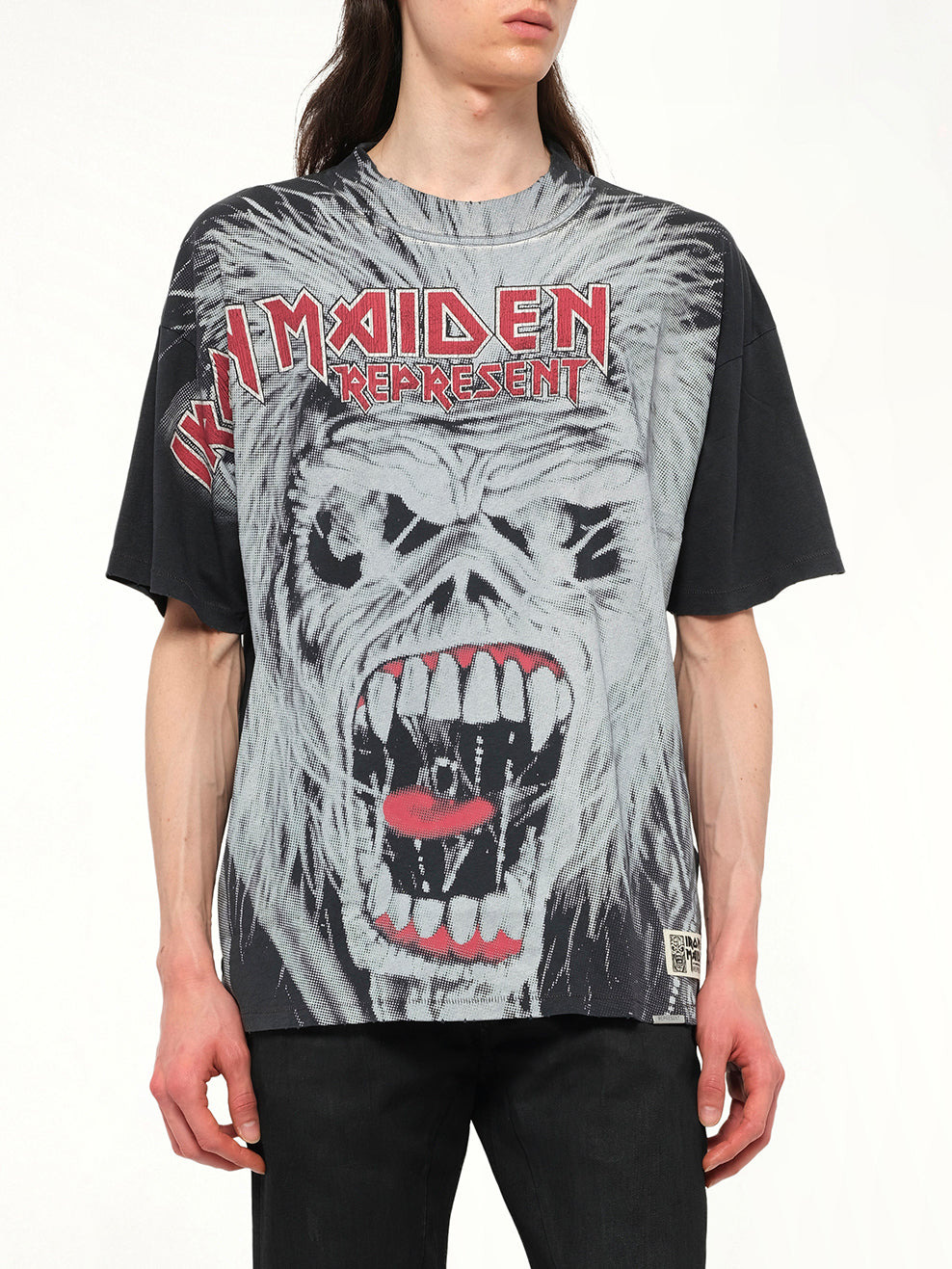 Iron Maiden British Metal T-Shirt in Stained Black - 6