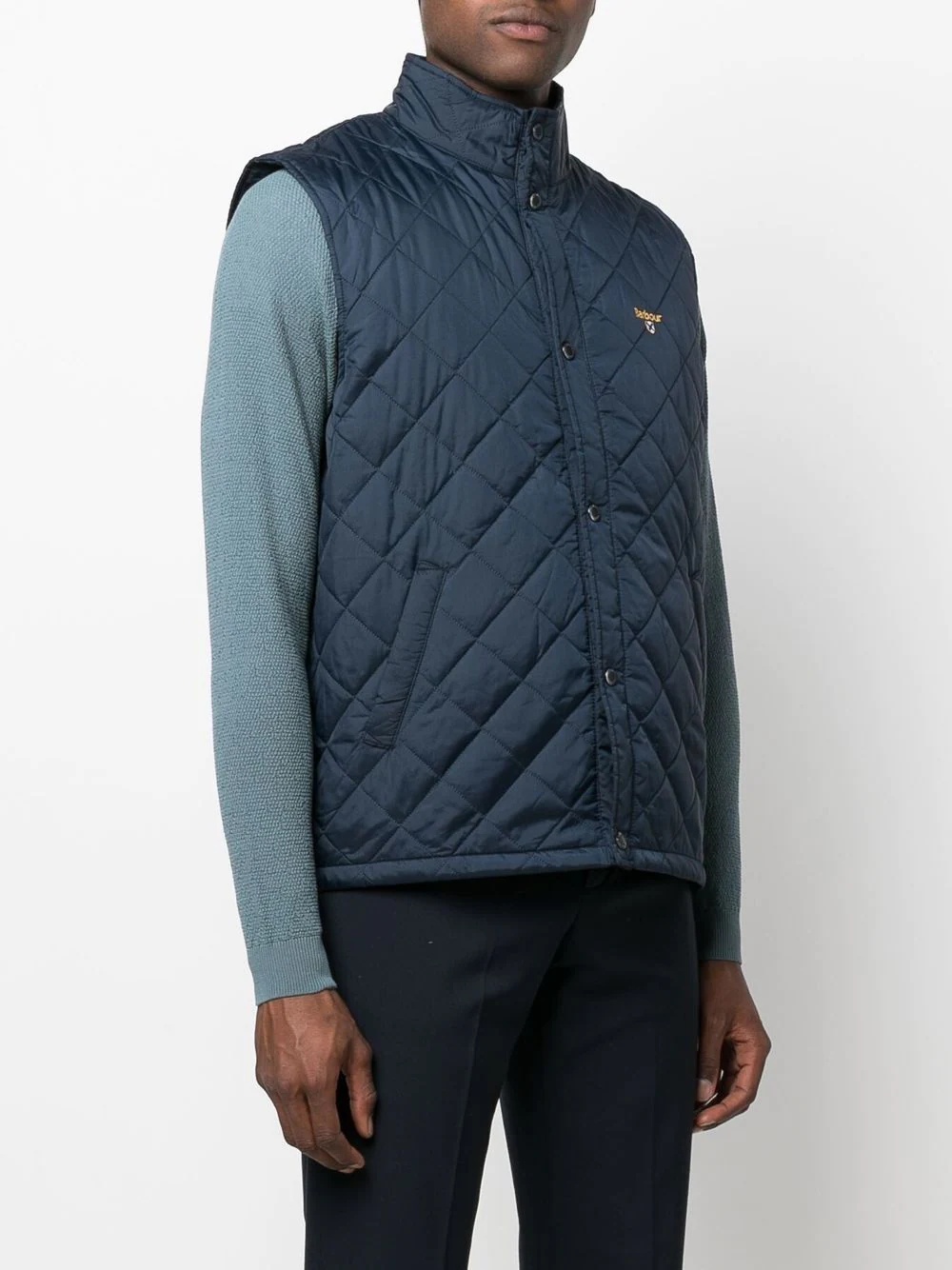 Crest quilted high-neck gilet - 3