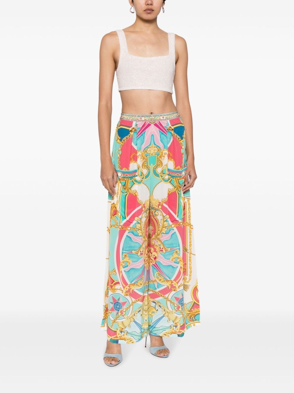Sail Away With Me mid-rise wide-leg trousers - 2