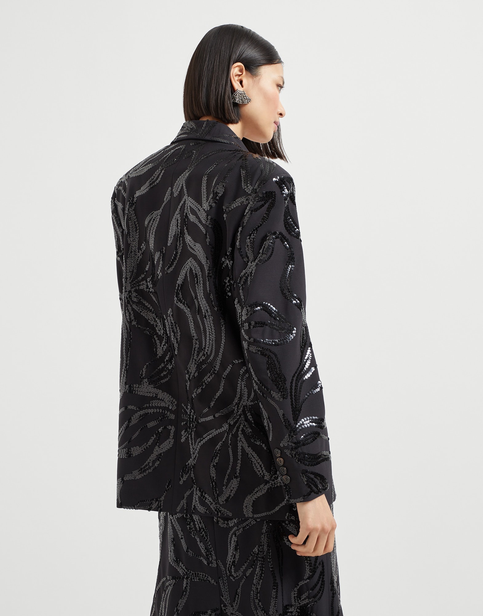 Tropical luxury wool blazer with dazzling floral embroidery - 2