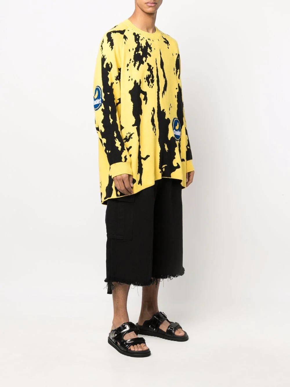 banana-print oversized jumper - 3