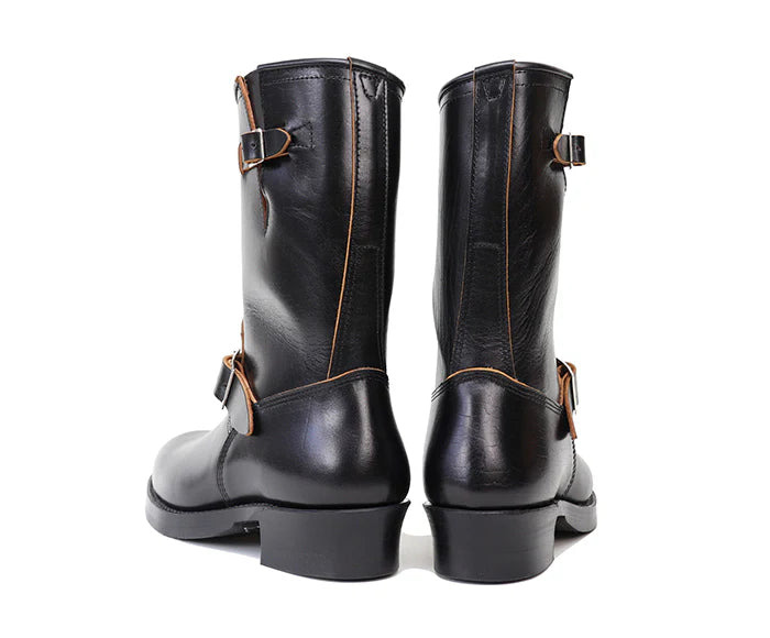 PRE-SALE LK-003 Wabash Engineer Boots Shinki Hikaku Horsebutt Black - 6