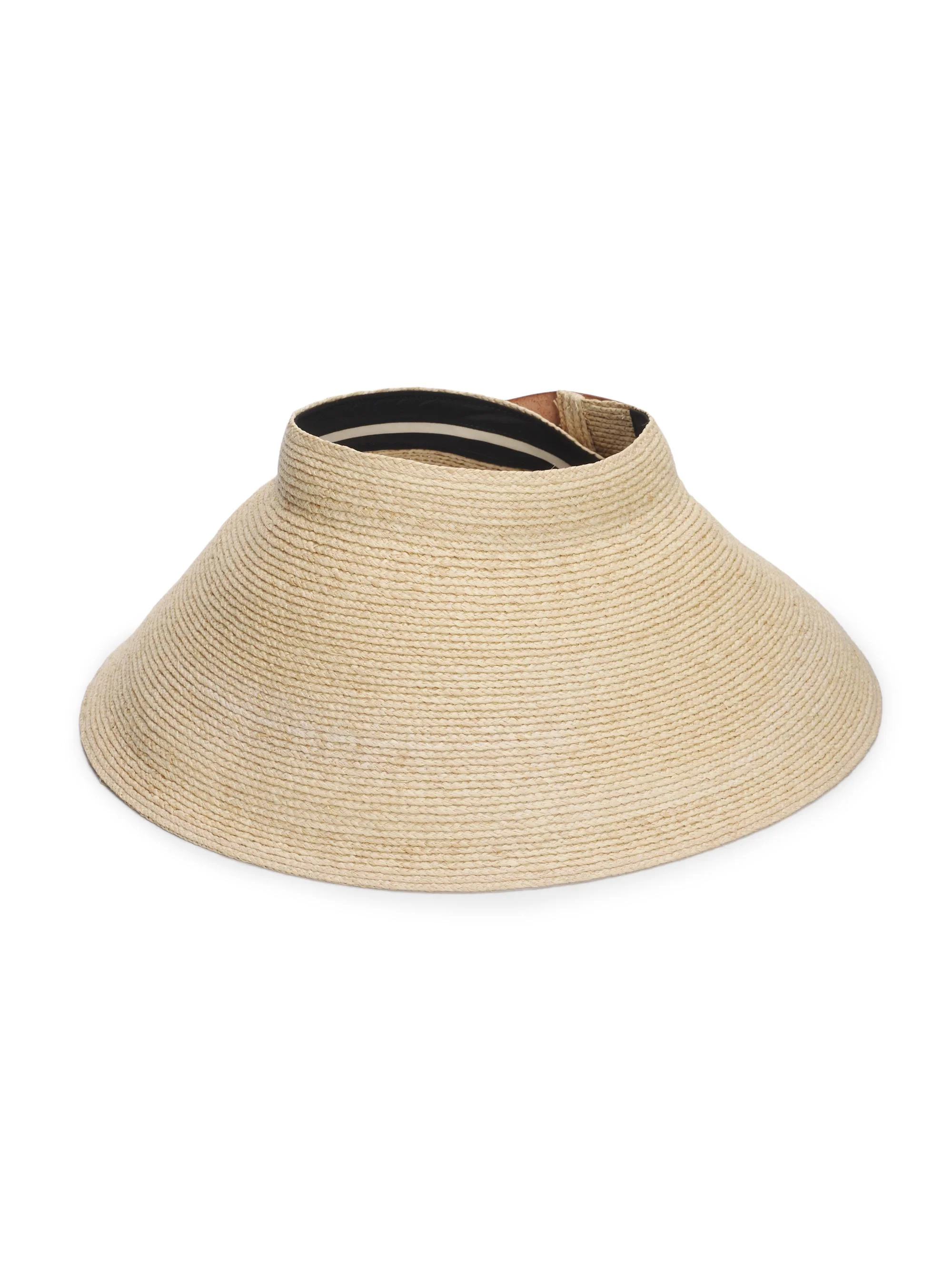 Women's Meredith Rollable Raffia Visor - Natural Straw - 1
