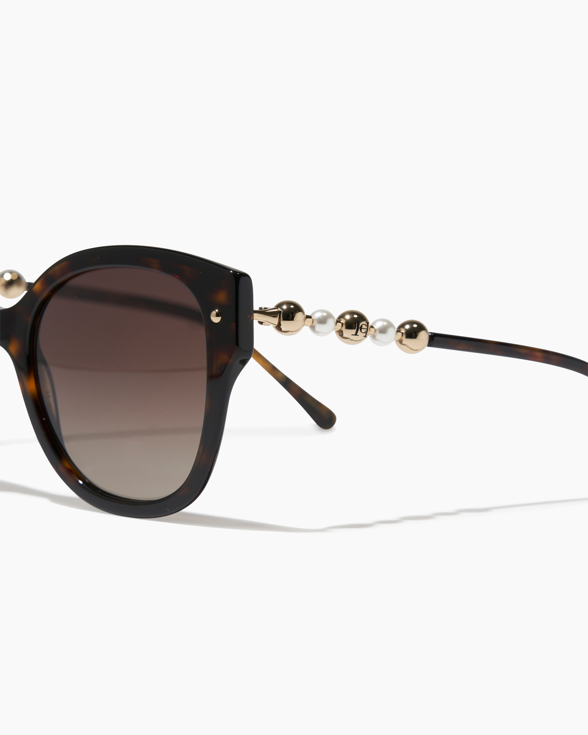 Cat Eye Sunglasses with Beaded Detail - 3