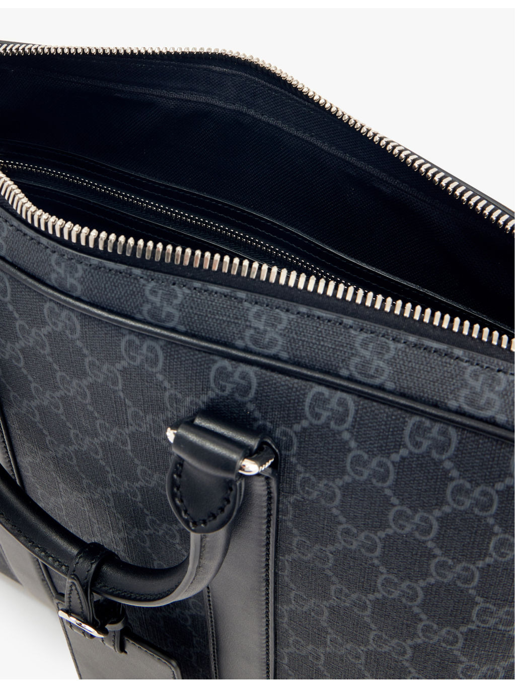 Monogram-print coated-canvas briefcase - 5