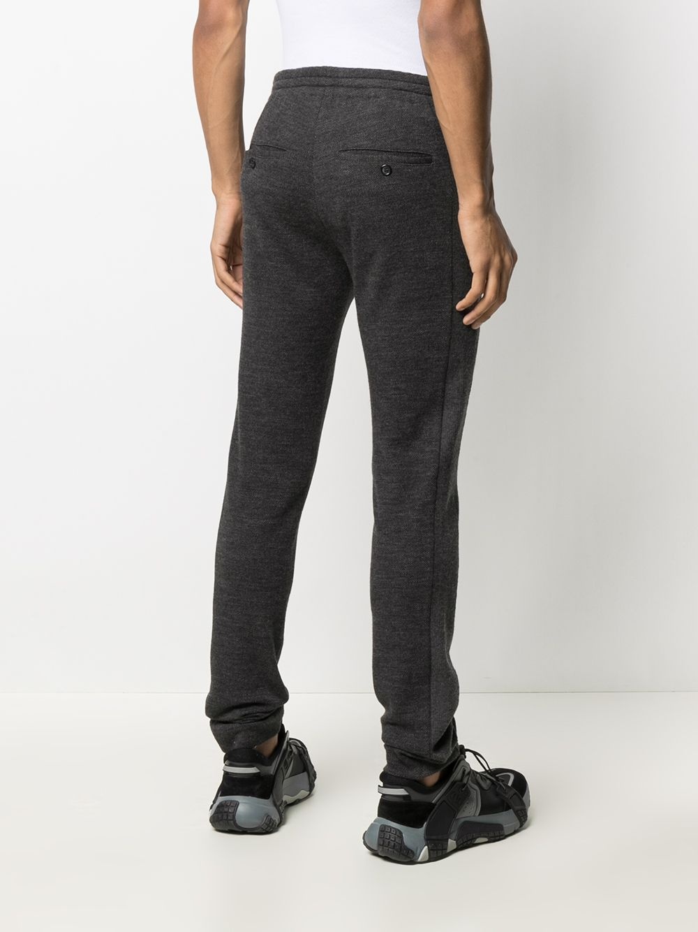 slim-fit wool track pants - 4